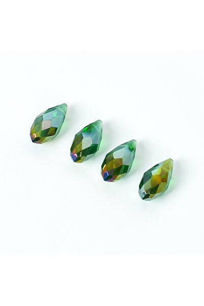 yfhobi 5 Adet- 12 mm Damla Kristal Üstten Delik Cam Boncuk, Şeffaf Janjanlı Y...