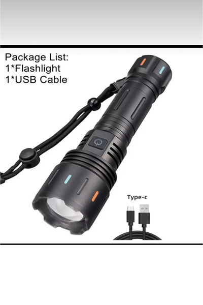 EMİN ENSAR HOME Güçlü Led El Feneri Yüksek Güç Mesale Işık Avcı Taktik El Fen...