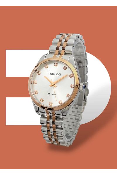 Ferrucci 3 Atm Waterproof Steel Cord Women's Wristwatch