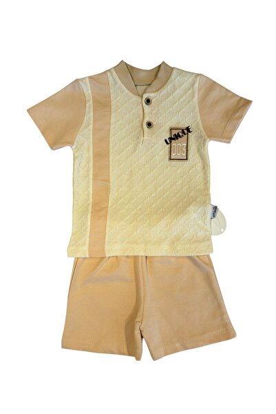GMG Baby Unique Shorts T-Shirt 2 Piece Set Cream