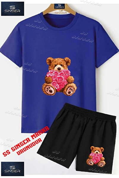 SS SİNSER Children's Unisex “Bear with Gull Heart“ Special Printed Crew Neck ...
