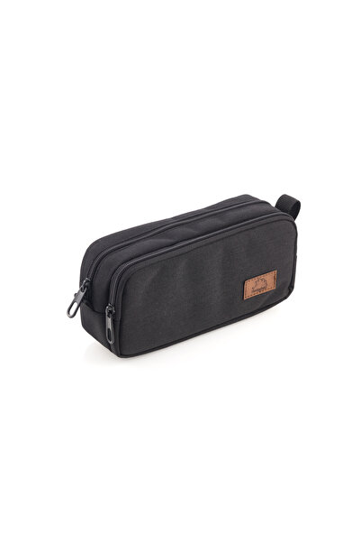 Hedgebag ÇİFT GÖZ KALEM KUTU HB 2323-01 SİYAH 8681506310033