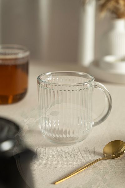 clasavm مجموعة موجرا مكونة من 6 أكواب شاي |   6 أكواب شاي متينة مع مقابض |   كوب شاي فاخر