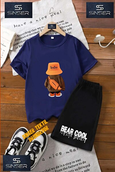 SS SİNSER Children's Unisex "Baby Orange Hat Baby Written" Special Printed Cr...