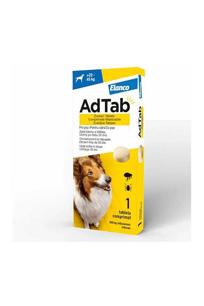 ELANCO AdTab Dog 900 mg pentru câini 22-45 kg, 1 comprimat
