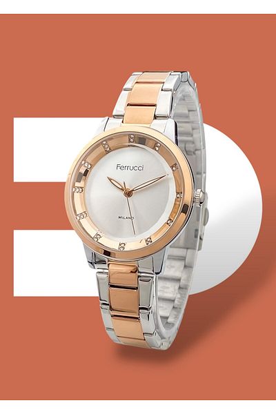 Ferrucci 3 Atm Waterproof Steel Cord Women's Wristwatch