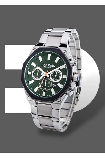 Tom Jones Original 2 Years Guarantee 3 Atm Waterproof Steel Band Men Wrist Watch
