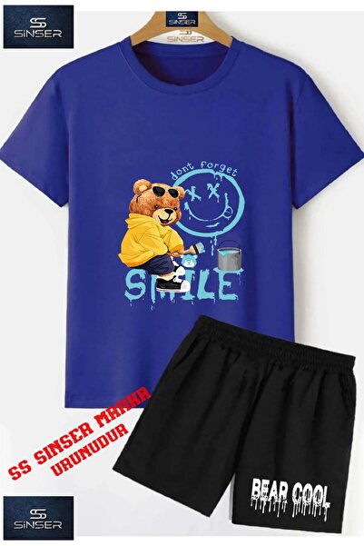 SS SİNSER Tricou cu gât rotund cu imprimeu special UNISEX pentru copii „AYICI...
