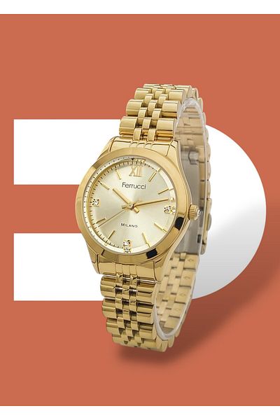Ferrucci 3 Atm Waterproof Steel Cord Women's Wristwatch