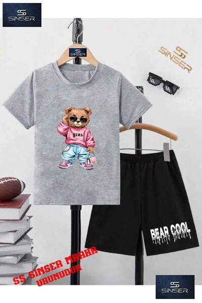 SS SİNSER Детски унисекс "Ayick Pink Sweater Girl Printed" специална блуза с ...