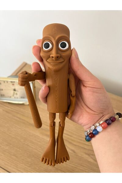 SALES GROUP Tung Tung Tung Sahur Brainrot Ahşap Görünümlü Eklemleri Hareketli Figür Oyuncak – Dekoratif Ürün