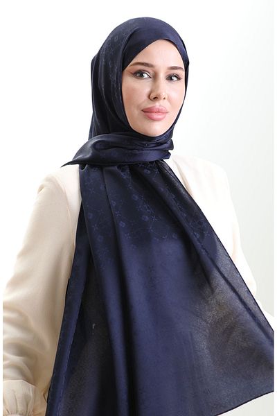 sefamerve Σάλι Karaca Jacquard 81097-09 Μπλε σκούρο