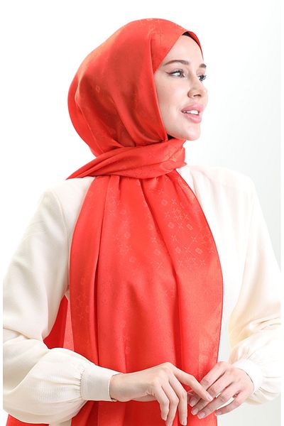 sefamerve Σάλι Karaca Jacquard 81097-08 Πορτοκαλί