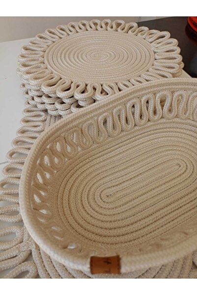 Eylül Home Dizayn RUNNER SUFLE EKMEK SEPETİ TAKIM AMERİKAN SERVİS