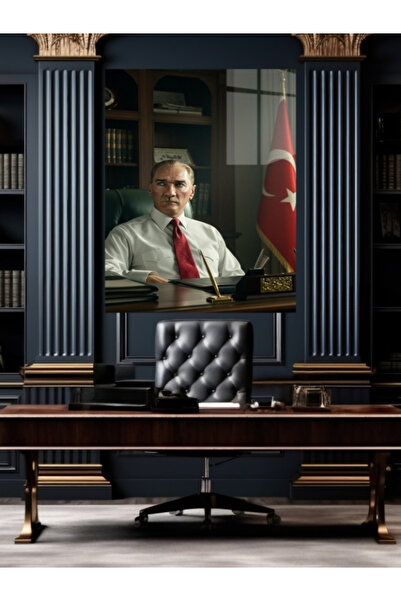 META CAM ATATÜRK TABLO CAM, OFİS,MODERN,DUVAR TABLO,ATATÜRK TABLO HEDİYELİK