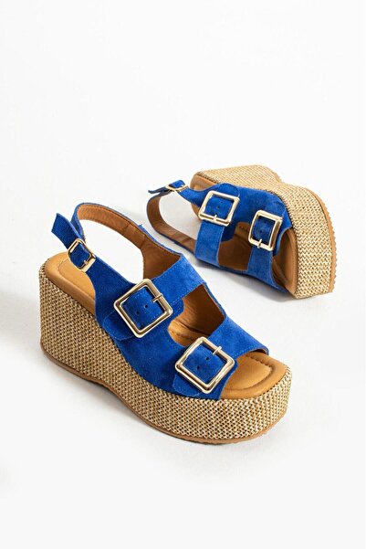 Yula Fashion Shoes Γυναικεία σανδάλια Giona από γνήσιο δέρμα σουέντ