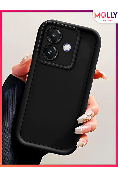 Molly İnfinix HOT 30 İçin Siyah Kenarları Kalın Pan Silikon Kılıf