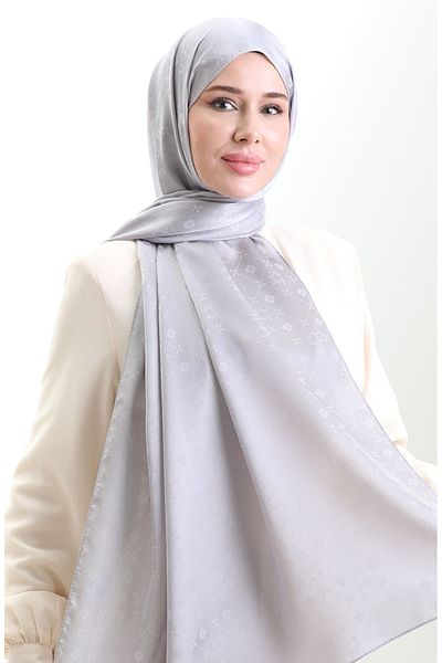 sefamerve Σάλι Karaca Jacquard 81097-13 Γκρι