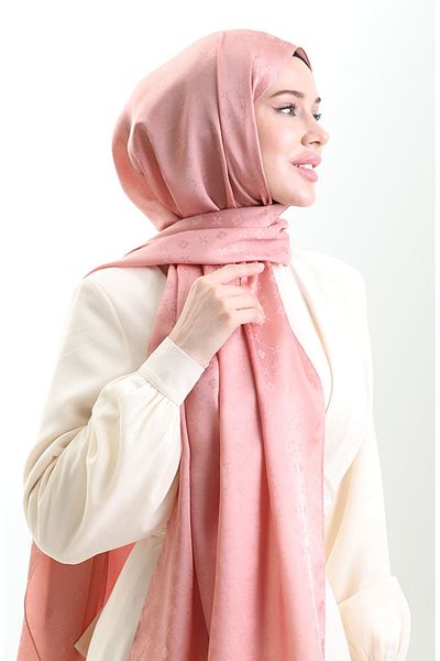 sefamerve Karaca Jacquard Shawl 81097-04 Pinky