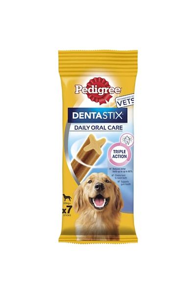 Pedigree 5 X Bețișoare Dentare Pentru Câini De Talie Mare Dentastix Daily Oral Care, 7 Bucăți, 270g