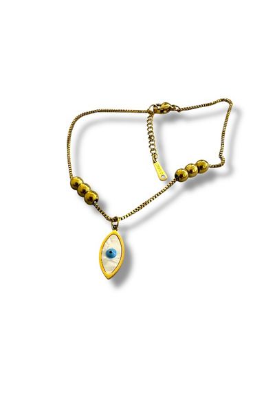 Finery by Nerrs Steel Eye Detailed Anklet