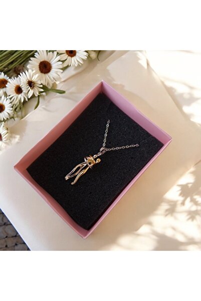 BARLASİ birbirine sarılan ünisex sevgili kolye 316L paslanmaz çelik Minimalist & Zarif Tasarım,Hediye Kutulu