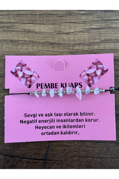 Evita Doğal Taş Pembe Kuvars Kuars Bileklik Pink Quartz Sevgi Aşk Taşı Heyeca...