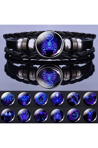 YIWU Shining Aries, Adjustable Faux Leather Bracelet, Suitable for Both Men and Women