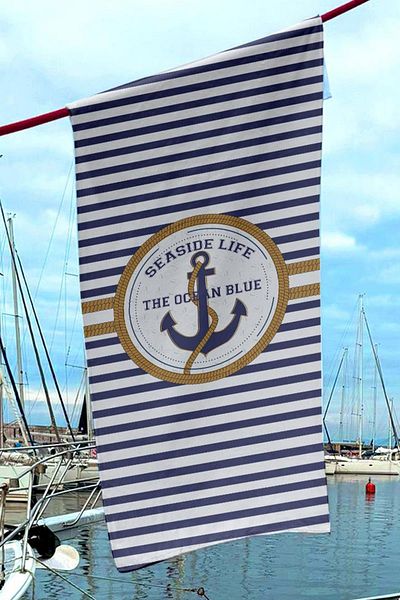 Miami Beach Πετσέτα θαλάσσης Unisex με ψηφιακή εκτύπωση 70x150 cm. //H0107