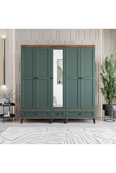 MONZIO Silva 5 Kapaklı Çekmeceli Gardırop %100 MDF