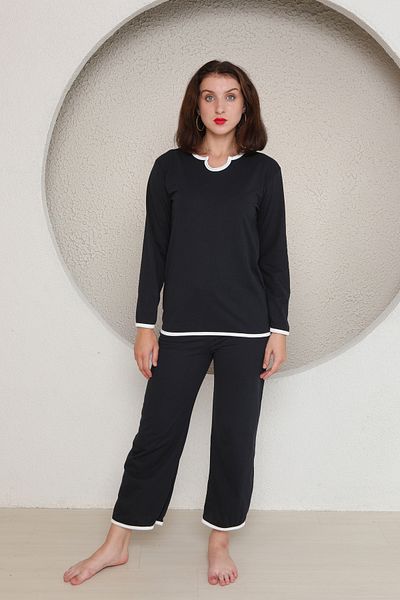 FAMES PİJAMA Yazlik Combed Women's Pajama Set