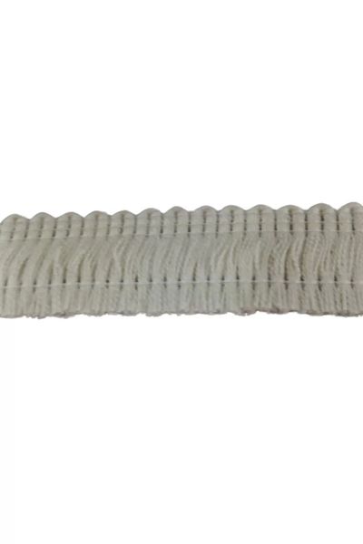 DESTİ GO Cream Colored 3 cm Cotton Tassel Ribbon - 10 Meters