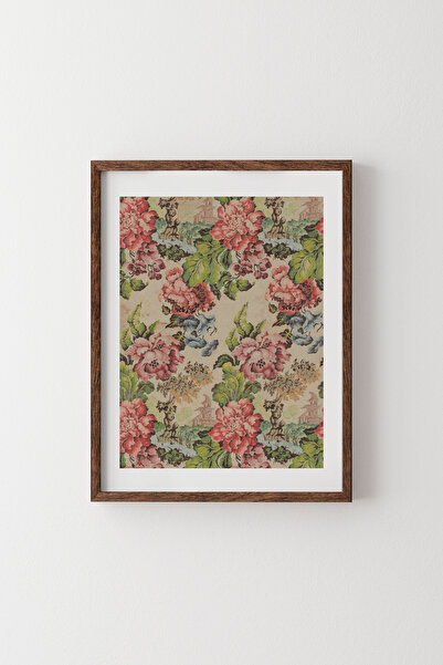 epiqart Flower Pattern - Wooden Patterned Frame