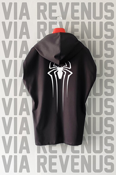 Vordevia Tricou sport 100% bumbac cu glugă cu mâneci zero imprimat în față și...