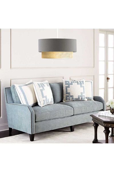 Desire Bohemian Series gray fabric hanging lamp, Bedroom, Office, Living room