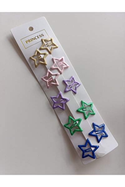 MutluBiDünya 10 Adet 5 Çift Renkli Yıldız Çıtçıt Toka