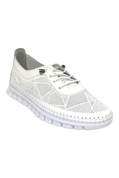 Taşpınar Ayakkabı Taşpınar 100% Genuine Leather Women's Orthopedic Summer Daily Smart Rubber Laced Shoes 36-41