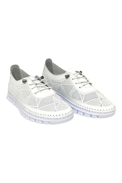 Taşpınar Ayakkabı Taşpınar 100% Genuine Leather Women's Orthopedic Summer Daily Smart Rubber Laced Shoes 36-41