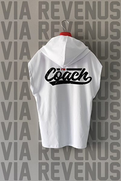 Vordevia KOCH Tricou sport 100% bumbac cu glugă, cu mâneci zero, imprimat faț...