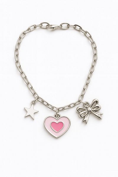 MakeWell Star Bow and Heart Design Chain Bracelet
