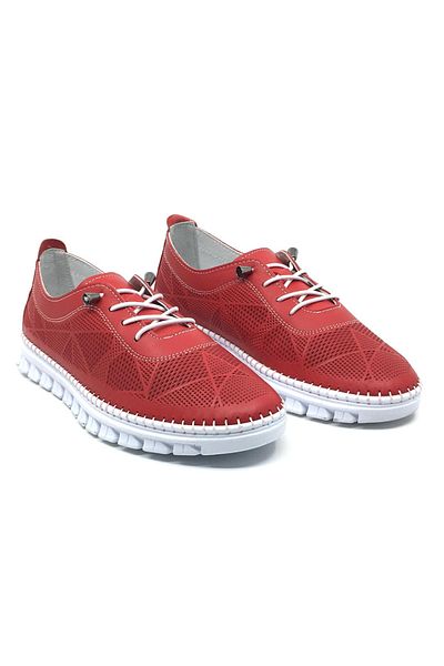 Taşpınar Ayakkabı Taşpınar 100% Genuine Leather Women's Orthopedic Summer Daily Smart Rubber Laced Shoes 36-41