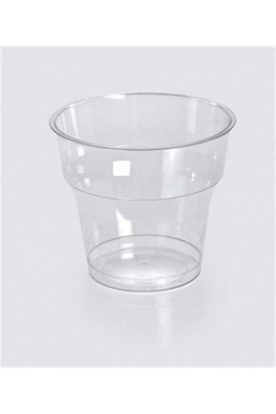 Dispoza 25 Transparent Crystal Mica Cups – Hard Plastic, High Quality |   180 Cc (Pack of 25)