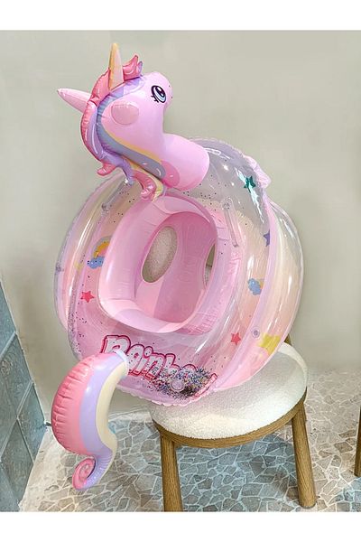Choice AS1 Swim Ring Inflatable Pool Float Baby Rainbow Sequined Unicorn for Kids Swimming Circle Children