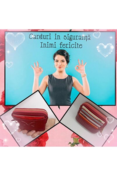 OEM Women's wallet made of burgundy genuine leather, quilted, with 5 slots and a zipper pocket, handmade