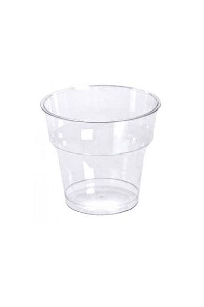 Dispoza 100Pcs Transparent Crystal Mica Hard Plastic High Quality Cup 180 Cc 100S