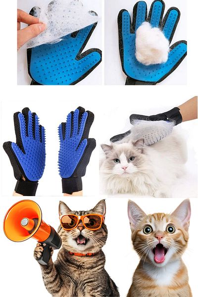 Shopura Cat Dog Hair Collector - Cat Hair Collection Glove - Hair Collection Comb Brush
