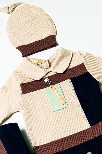 ZENİ BABY Newborn 5-Piece Knitted Knitwear Jumpsuit Set