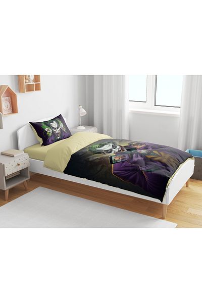 Home 3D Digital Joker Theme Single Bedding Set