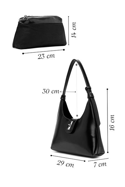 Derimod Women's Black Classic Shoulder Bag 25Sbd253318
