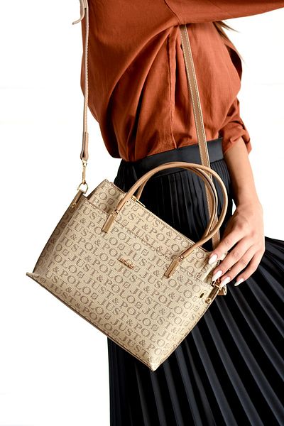 Just Polo Monogram Printed Women's Shoulder Bag